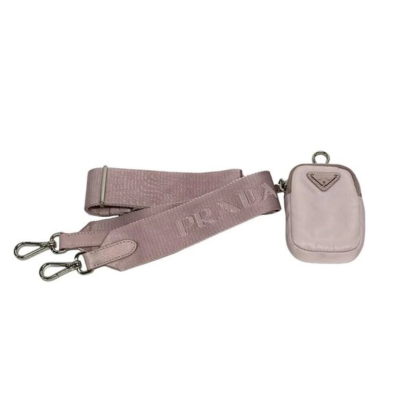 Auth PRADA Re-Edition 2005 Re-Nylon Bag Light Pink Nylon Saffiano Leather - Picture 11 of 14